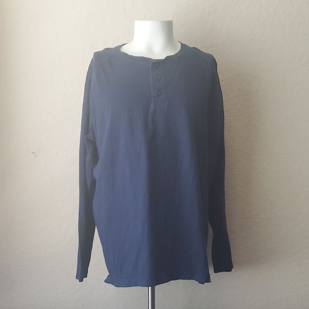 Magellan Outdoors Men's MagShield Long Sleeve Henley Blue Size XL-Adventure Gear